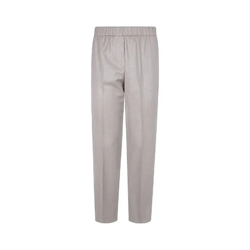 Wool Elasticated Straight Trousers