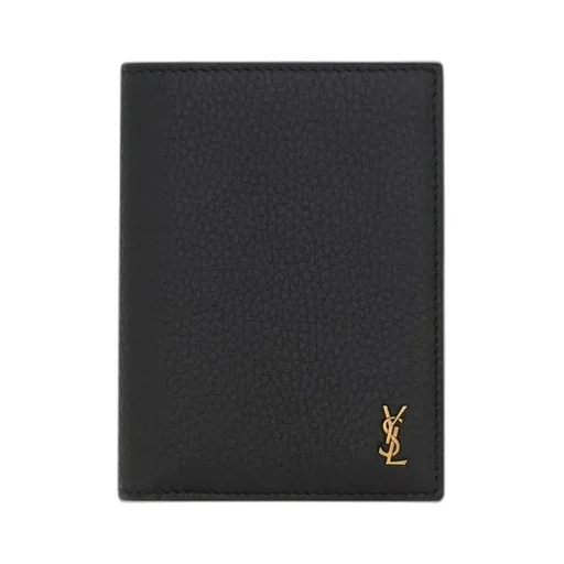 Tiny Cassandre Credit Card Wallet In Grained Leather