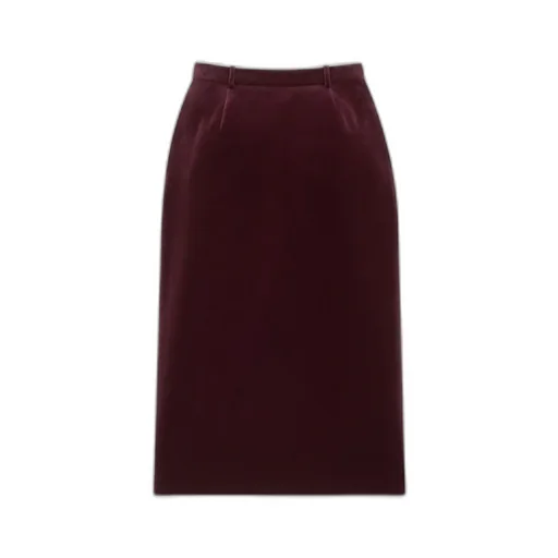 Midi Wrap Skirt In Cotton Velvet