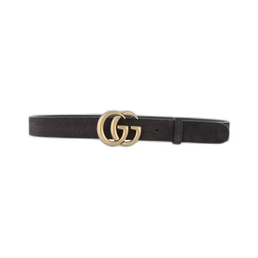 Gucci Gg Plaque Buckle Belt
