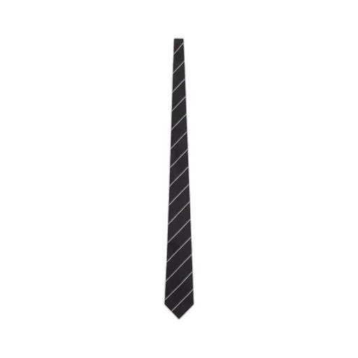 Striped Wide Tie In Silk