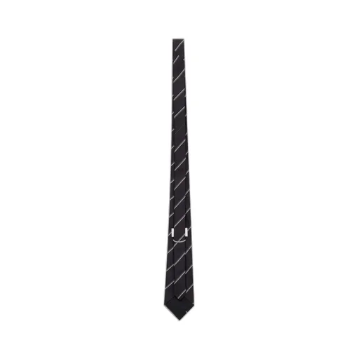 Striped Wide Tie In Silk