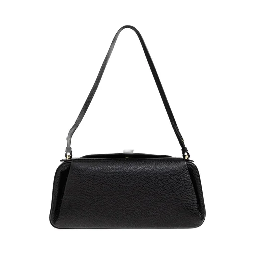 Oyster Pebbled Leather Shoulder Bag