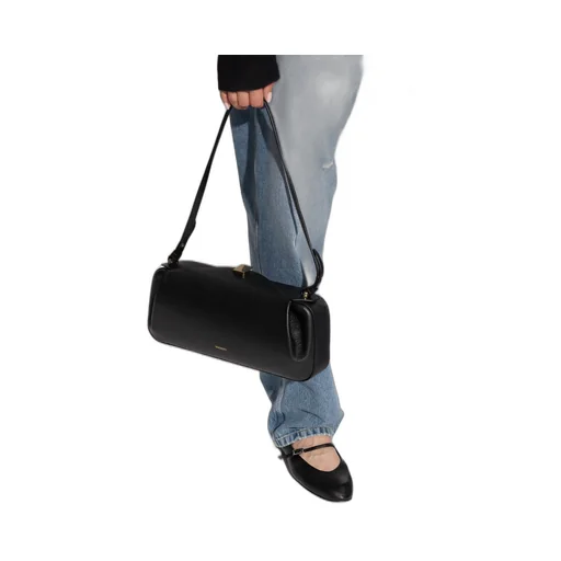 Oyster Pebbled Leather Shoulder Bag
