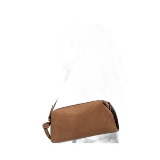 Brioche Knotted Suede Shoulder Bag
