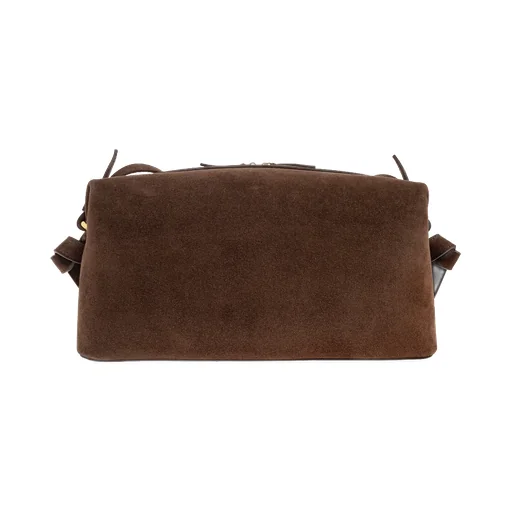 Brioche Knotted Suede Shoulder Bag