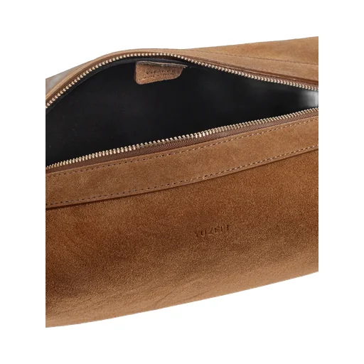 Brioche Knotted Suede Shoulder Bag