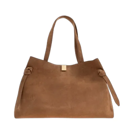 Gyoza Knotted Suede Tote Bag