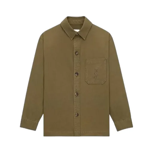 Saint Laurent Cassandre Button-Up Overshirt