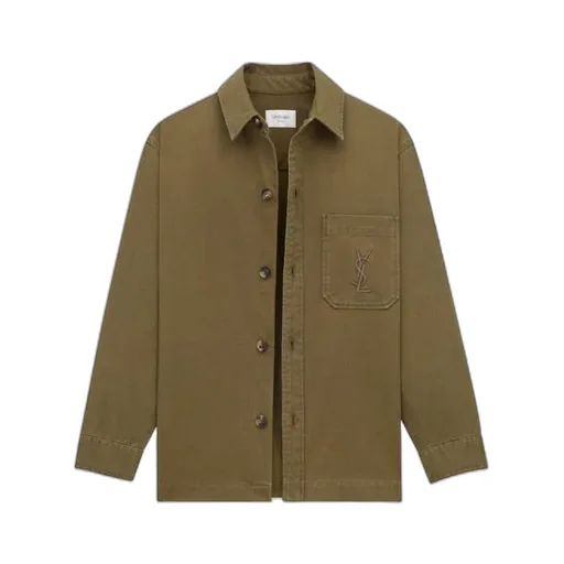 Saint Laurent Cassandre Button-Up Overshirt