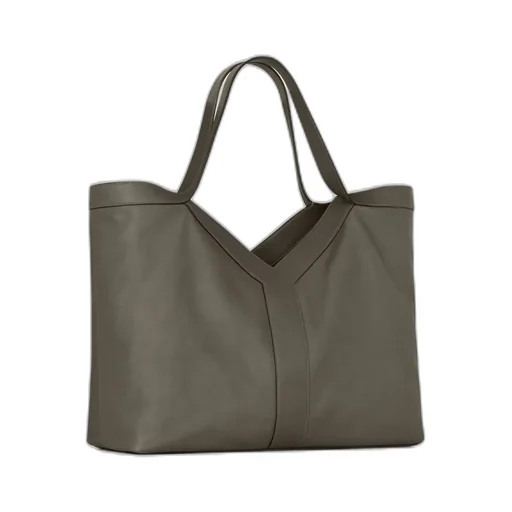 Y Giant Tote In Smooth Leather