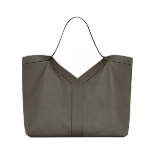 Y Giant Tote In Smooth Leather