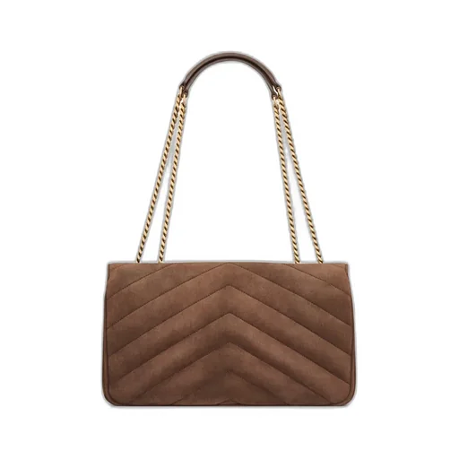 Saint Laurent Loulou Logo Plaque Medium Shoulder Bag