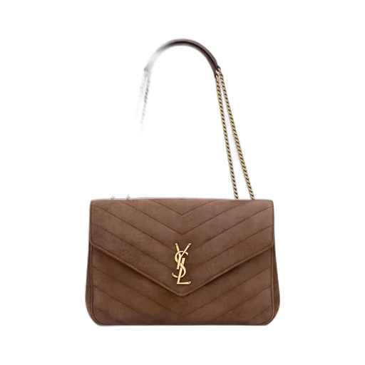 Saint Laurent Loulou Logo Plaque Large Shoulder Bag