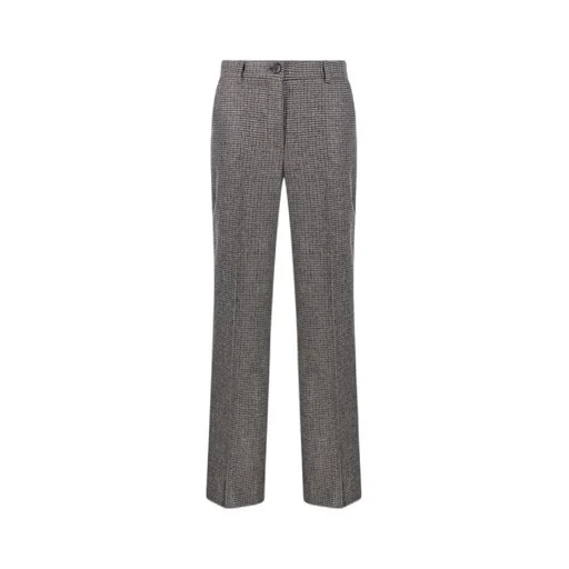 Trousers With Houndstooth Pattern
