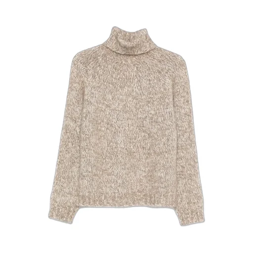 High-Neck Wool-Blend Sweater