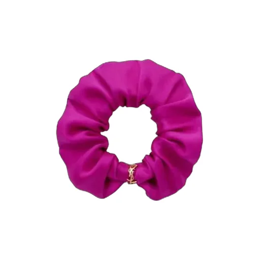 Saint Laurent Cassandre Logo Plaque Scrunchie