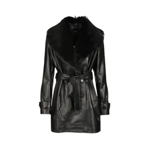 Arma Manon Double-Breasted Leather Coat