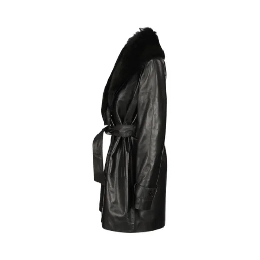 Arma Manon Double-Breasted Leather Coat