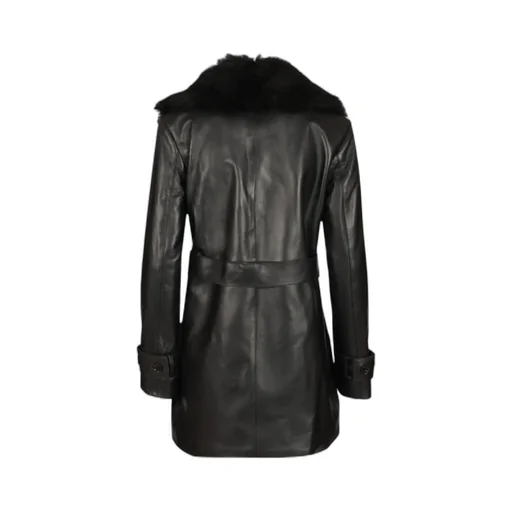 Arma Manon Double-Breasted Leather Coat