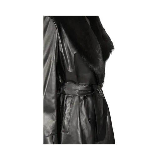 Arma Manon Double-Breasted Leather Coat