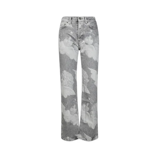 Fiorucci Angel Printed Straight-Leg Jeans