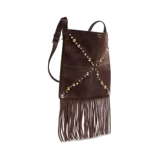 Valentino NellcÔTe Vlogo Signature Fringed Shoulder Bag