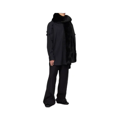 Triple Slit Faux Fur Scarf