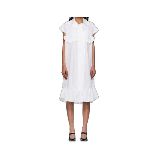 Sleeveless Ruffle Bust Detail Dress