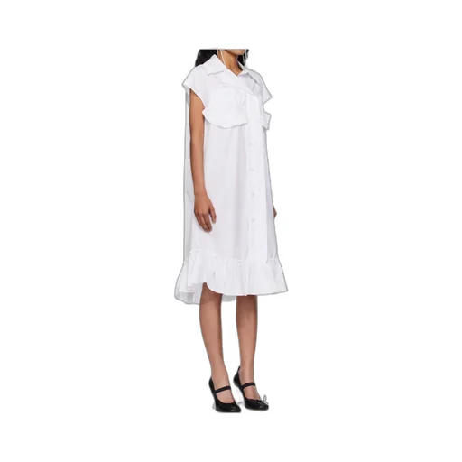 Sleeveless Ruffle Bust Detail Dress