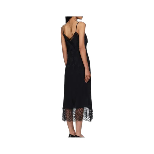 Floral-Lace Slip Midi Dress