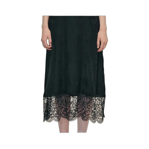 Floral-Lace Slip Midi Dress