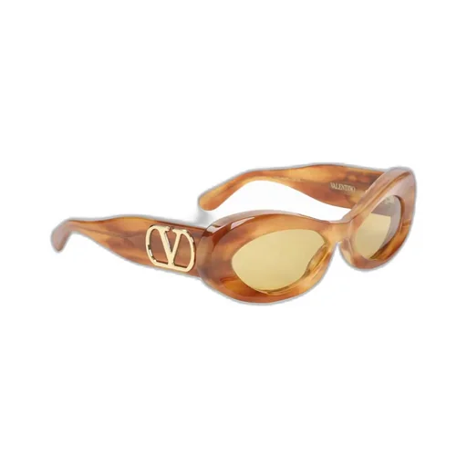 Logo-Plaque Oval-Frame Sunglasses