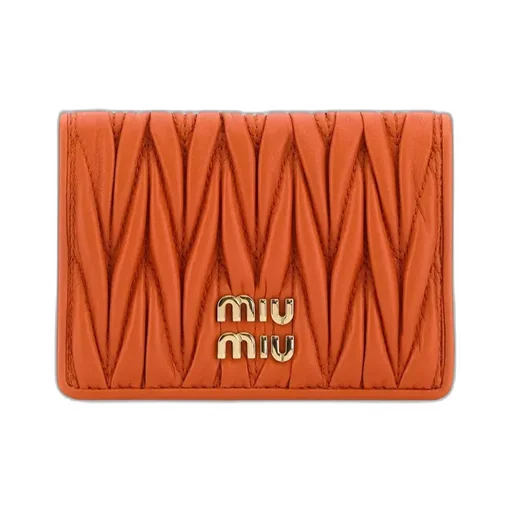 Miu Miu Logo-Lettering Matelassé Cardholder