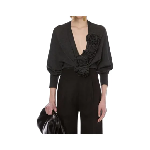 Alberta Ferretti Floral Embroidery Blouse