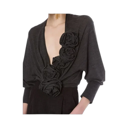 Alberta Ferretti Floral Embroidery Blouse