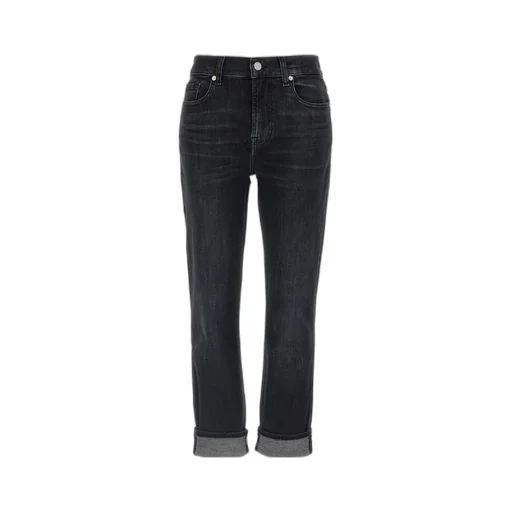 Cuffed-Hem Skinny Jeans