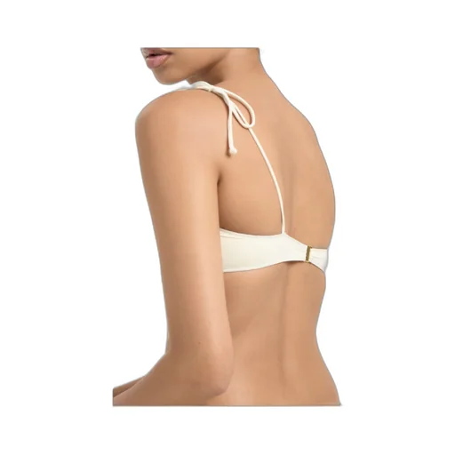Rose-Detail Bandeau Bikini Top