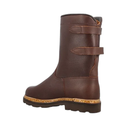 Sanglier Double-Buckle Leather Boots