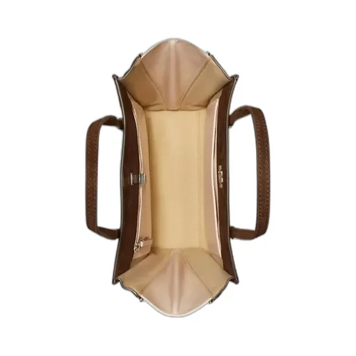 Small Kira Turnlock Suede Tote Bag