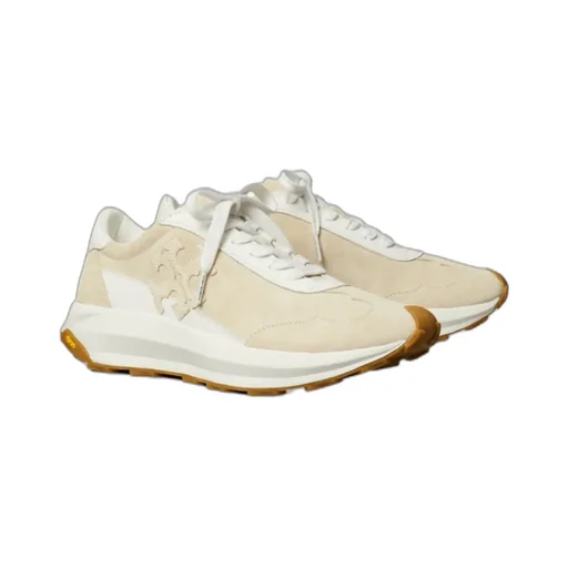 Tory Burch Logo Patch Lace-Up Sneakers