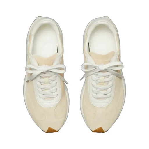 Tory Burch Logo Patch Lace-Up Sneakers