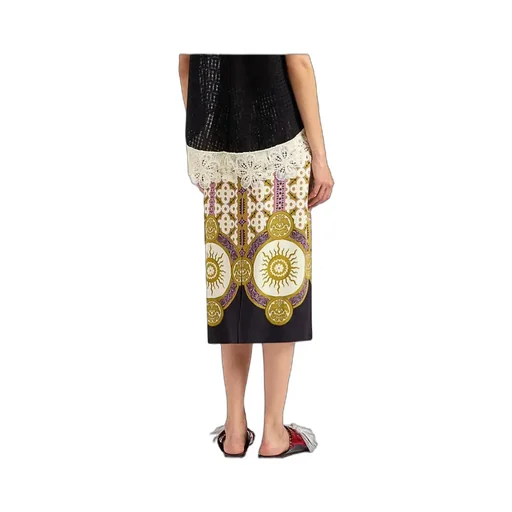 Patterned Pencil Skirt