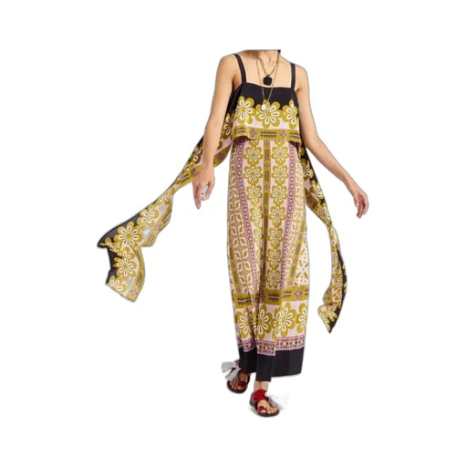 Slip-Around Floral-Print Maxi Dress