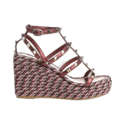 95Mm Studded Wedge Sandals