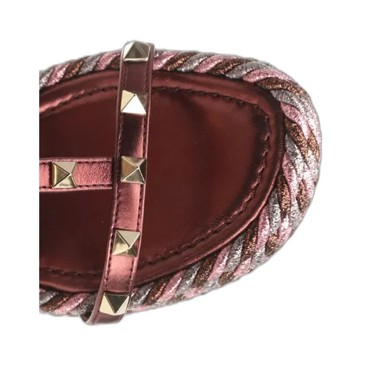 95Mm Studded Wedge Sandals