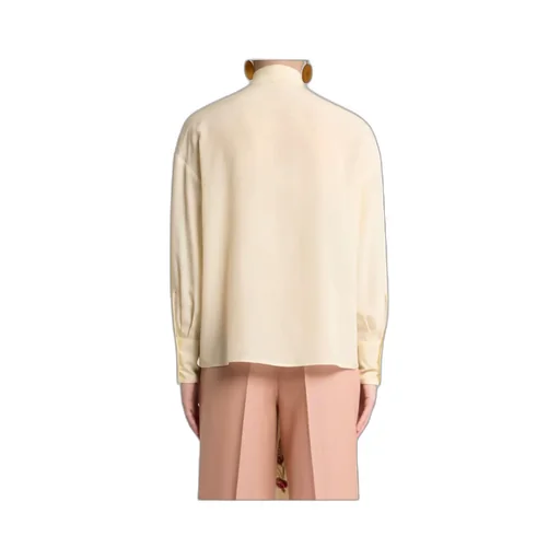 Silk Blouse With Placed Print