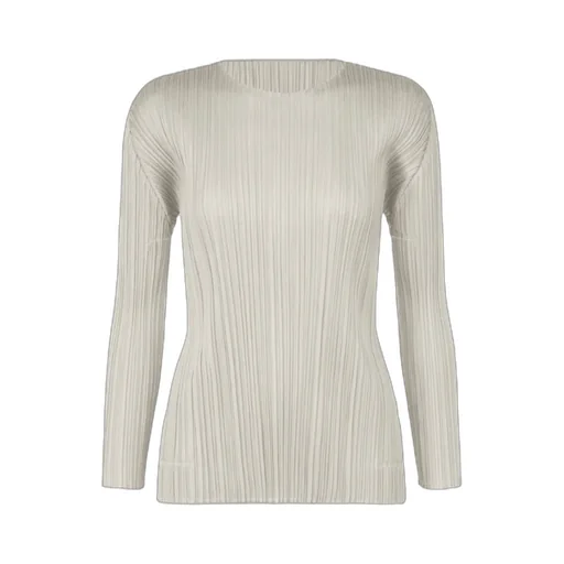 Pleats Please Issey Miyake Crewneck Pleated Top