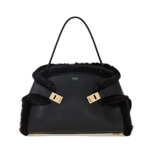Ferragamo Hug S Logo Printed Shoulder Bag