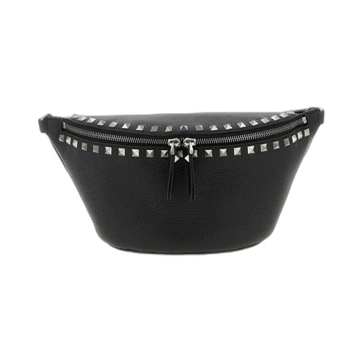 Valentino Garavani Rockstud Zip-Up Pebbled Belt Bag